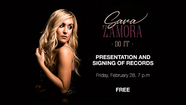 Sara Zamora, presentation and signing of records at Cartagena